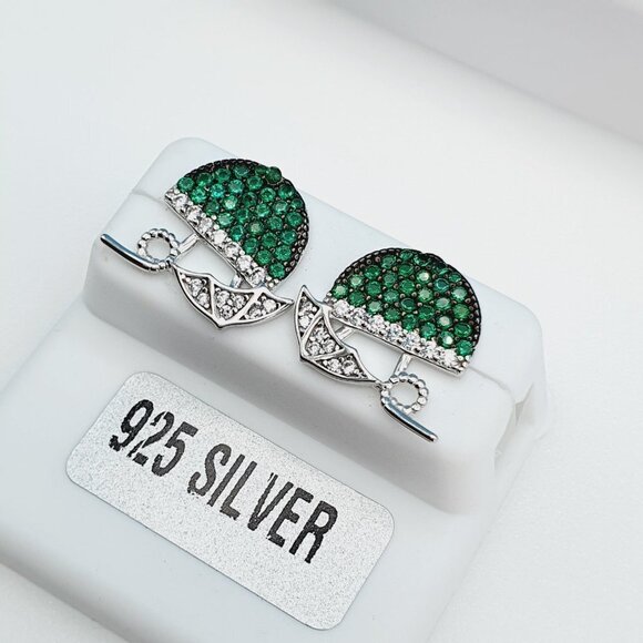 "925 Sterling Silver Cubic Zirconia Earrings, U19254804 - Picture 8 of 11